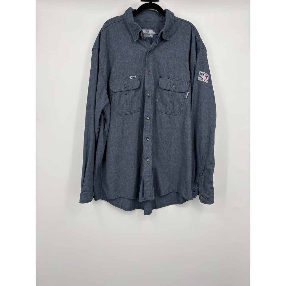 Tyndale Men's FRMC Rustic FR Button Down Work Shirt 2XL